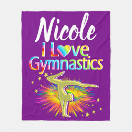 MANTA POLAR BONITO PÚRPURA ME ENCANTA EL DISEÑO DE GIMNASTICAS