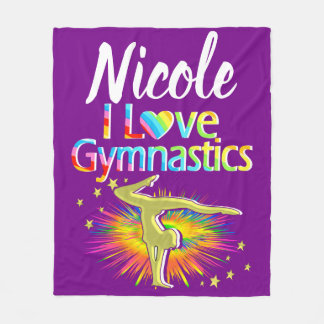 MANTA POLAR BONITO PÚRPURA ME ENCANTA EL DISEÑO DE GIMNASTICAS