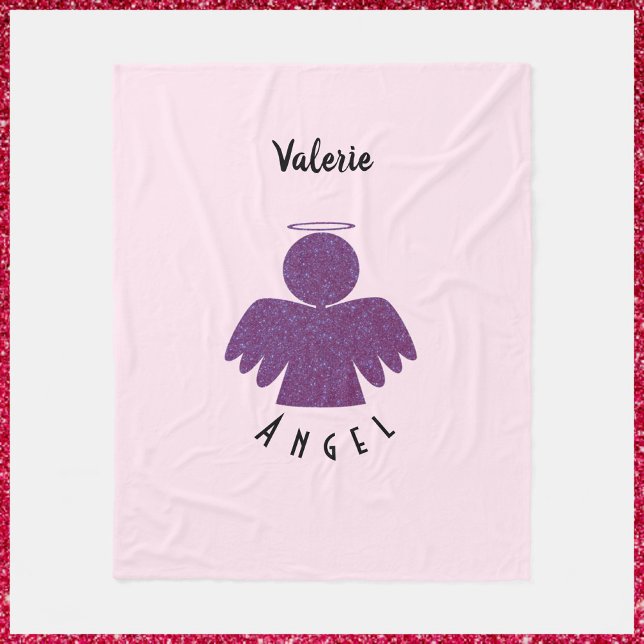 Manta Polar Bonito Púrpura Purpurina Angel (Subido por el creador)