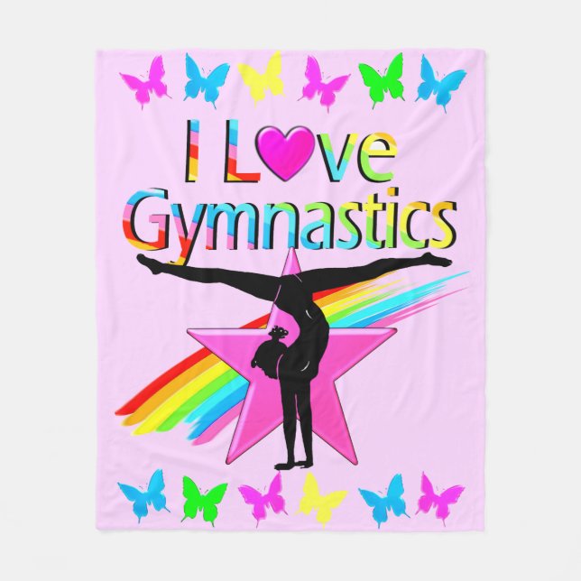 MANTA POLAR BONITO RAINBOW ME ENCANTA EL DISEÑO GIMNASTICO (Anverso)