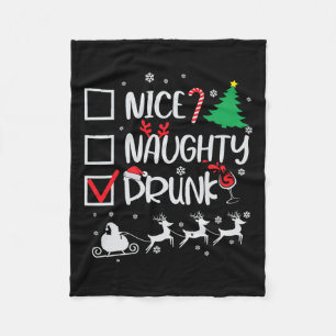 Manta Polar Bonitos Navidades graciosos de Drunk Check