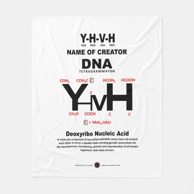 Manta Polar Bono químico YHVH-DNA (Anverso)