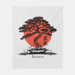 Manta Polar Bonsai pantalla de la película japonesa de texto p