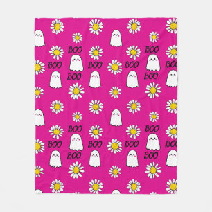 Manta Polar Boo, fantasma rosado y maricas