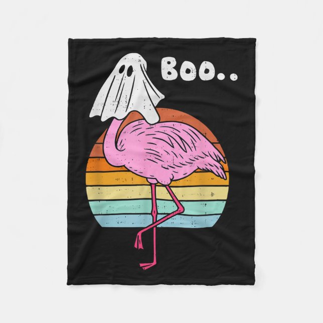 Manta Polar Boo Flamingo Fantasma Soky Halloween Costueen Bird (Anverso)