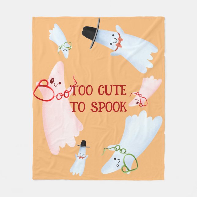 Manta Polar BOO Funny Cute Little Ghost Halloween Baby Nursery (Anverso)