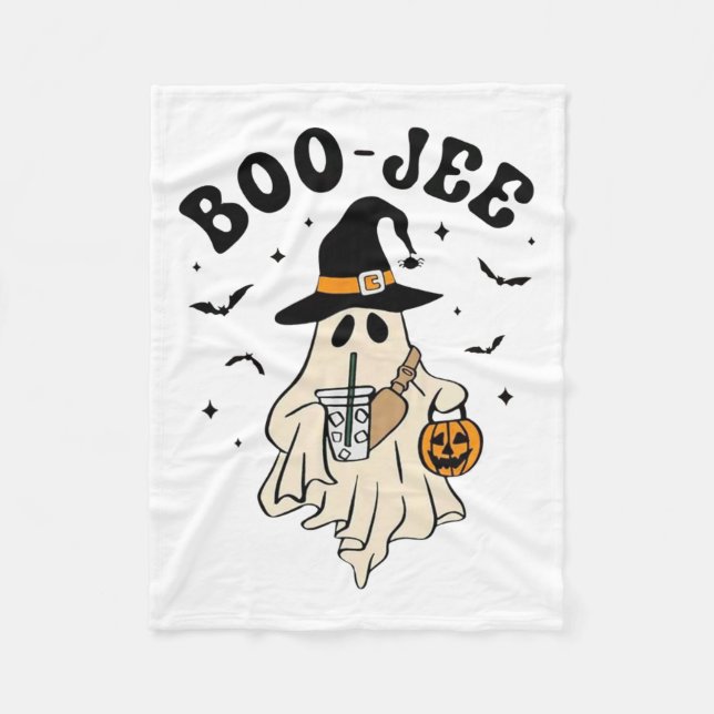 Manta Polar Boo Jee Ghost Cute Funny Halloween (Anverso)