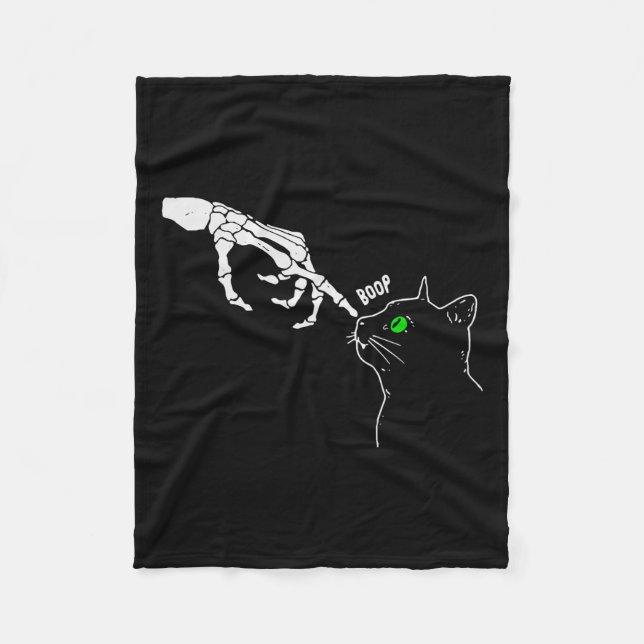 Manta Polar Boop de esqueleto en la nariz de un gato en la div (Anverso)