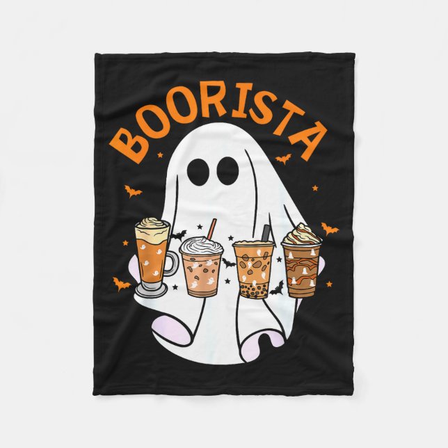 Manta Polar Boorista Barista Ghost Coffee Halloween Soky Seaso (Anverso)