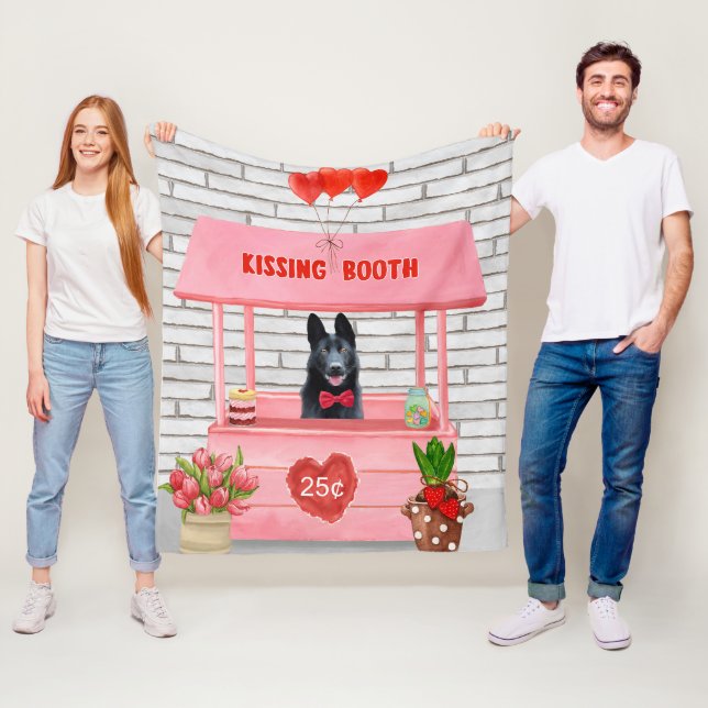 Manta Polar Booth de besar a El día de San Valentín de perro p (In situ)