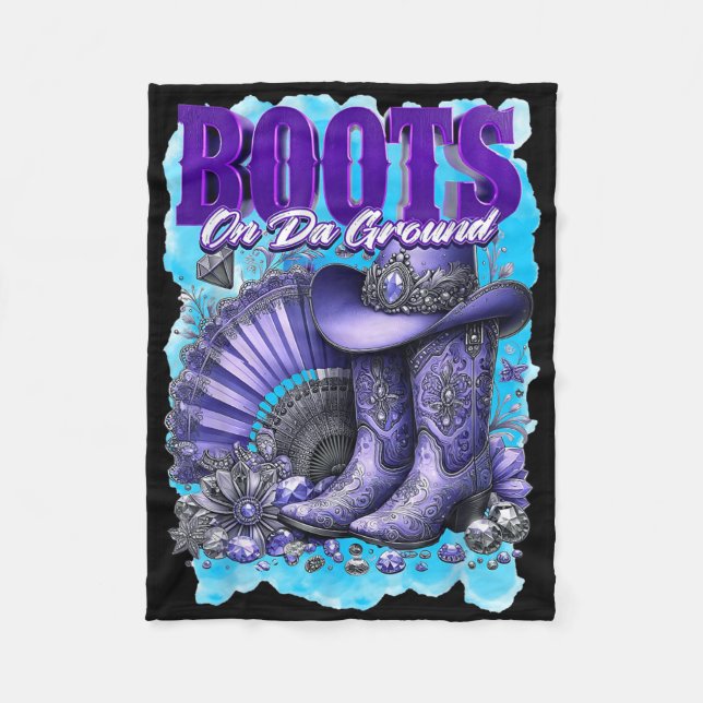 Manta Polar Boots En El Terreno Graciosa Cowgirl Boots Hilland (Anverso)