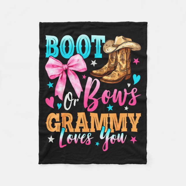 Manta Polar Boots Or Bows Grammy Loves You Gender Reveal Famil (Anverso)