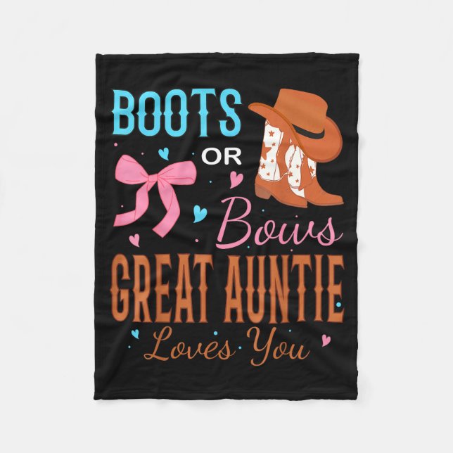 Manta Polar Boots Or Bows Great Auntie Loves You Gender Reveal (Anverso)