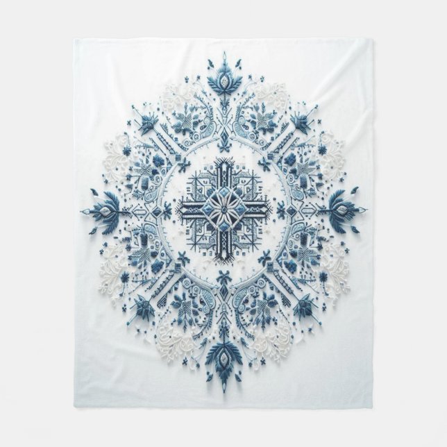 Manta Polar Bordados sin tiempo #1 (Anverso)