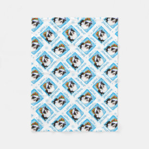Manta Polar Border collie feliz de Howlidays
