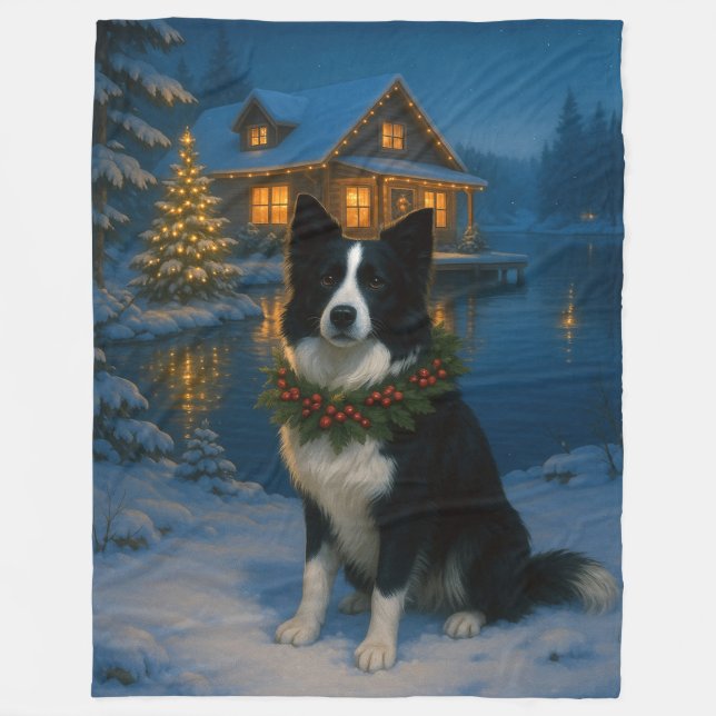 Manta Polar Border Collie Fiesta  (Anverso)