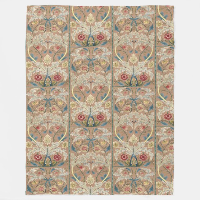 Manta Polar Bordería floral de William Morris 1875 (Anverso)