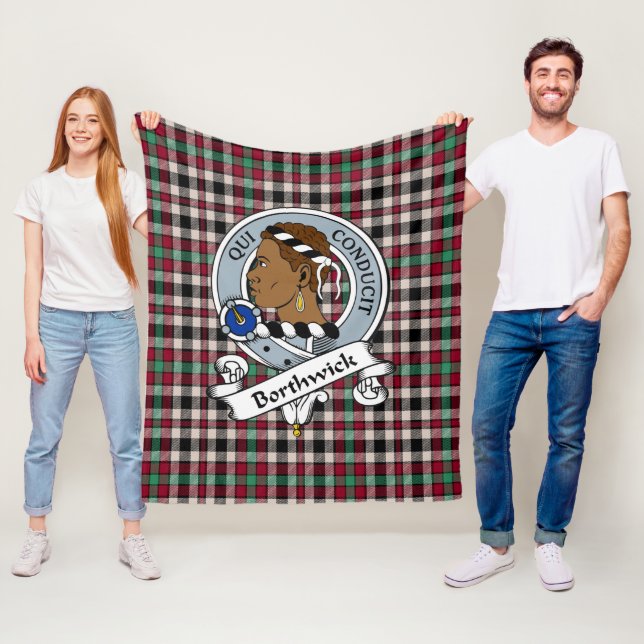 Manta Polar Borthwick Antiguo Insignia De Clan Tartan Plaid (In situ)