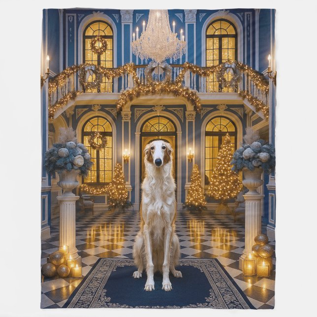 Manta Polar Borzoi Holiday  (Anverso)