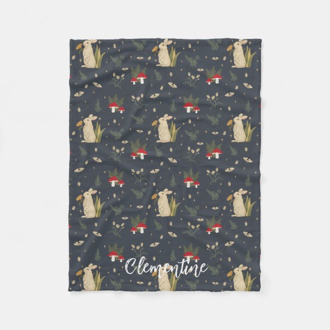 Manta Polar Bosque de hongos rojos botánicos de la Marina Cott (Anverso)