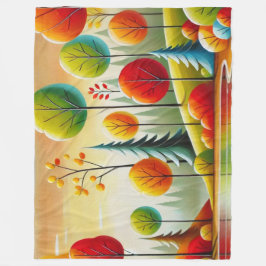 Manta Polar Bosque de otoño de Minnesota y lago