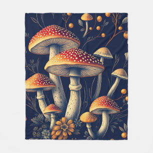 Manta Polar Bosque Oscuro de Amanita Muscaria