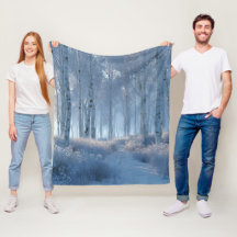 Bosque radiante de nieve de abedul