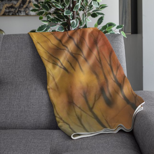 Manta Polar Bosque Rústico Otoño - Acuarela Caída (Subido por el creador)