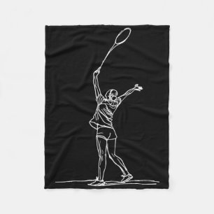 Manta Polar Bosquejo de bádminton femenino lanzadera