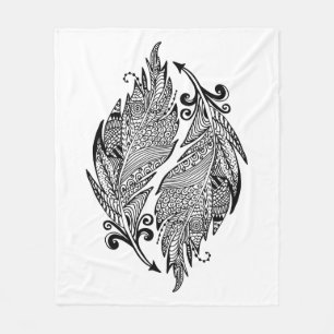 Manta Polar Bosquejo inspirado de plumas