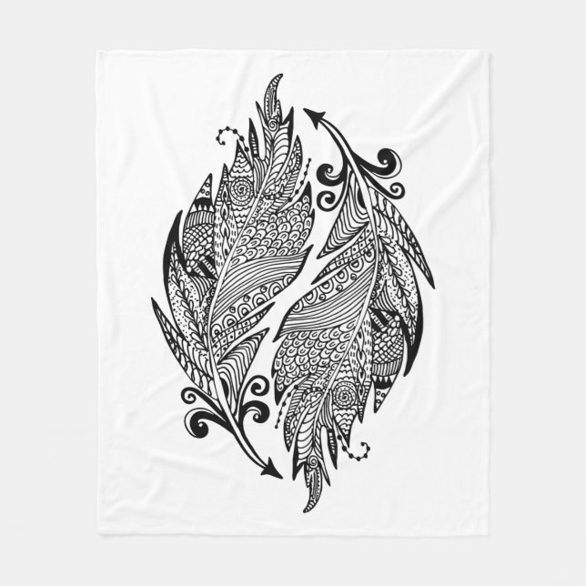 Manta Polar Bosquejo inspirado de plumas (Anverso)