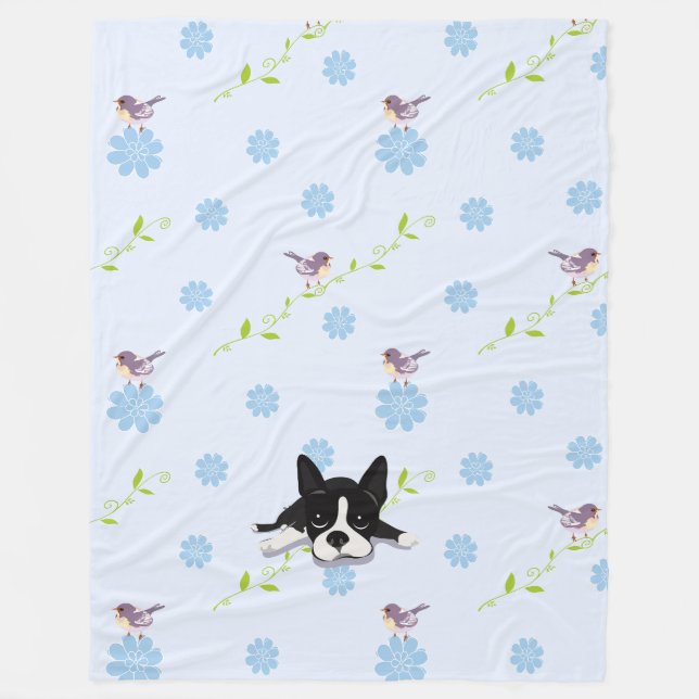 Manta Polar Boston Terrier (Anverso)