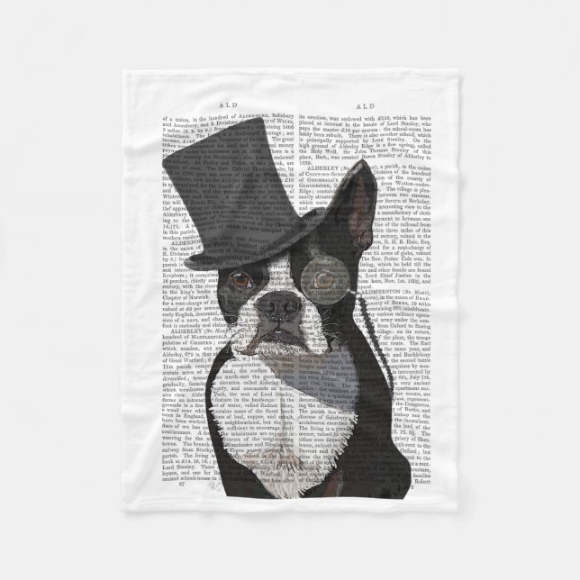 Manta Polar Boston Terrier, hedor formal y Gorra (Anverso)