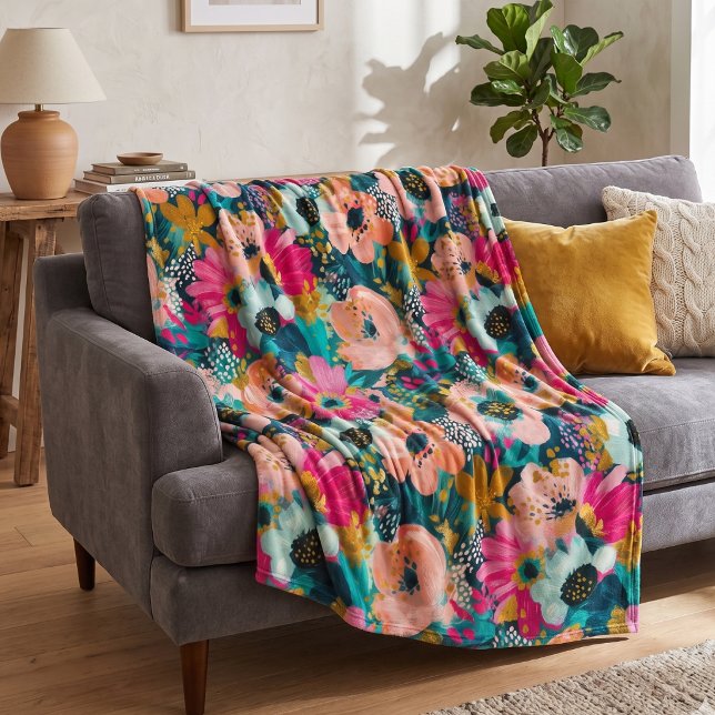 Manta Polar Botánico Floral  (Subido por el creador)