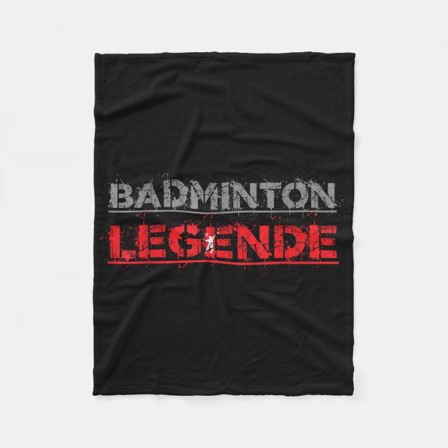 Manta Polar Botella de regalo de Badminton Funny Legend (Anverso)