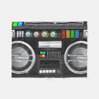 Manta Polar botones de arcoíris retro boombox radiograbadora