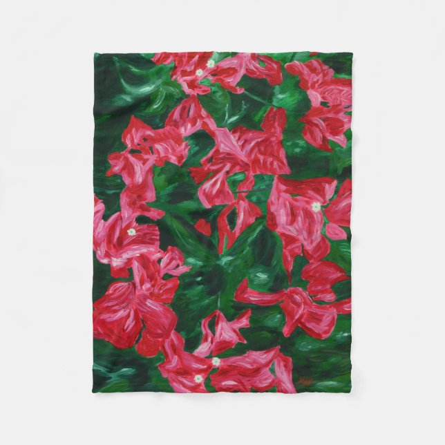 Manta Polar Bougainvilleas - una oda a la naturaleza, Blanket (Anverso)