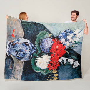Manta Polar Bouquet con Pequeño Delft, Paul Cezanne