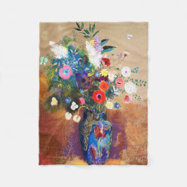 Manta Polar Bouquet de flores de Odilon Redon