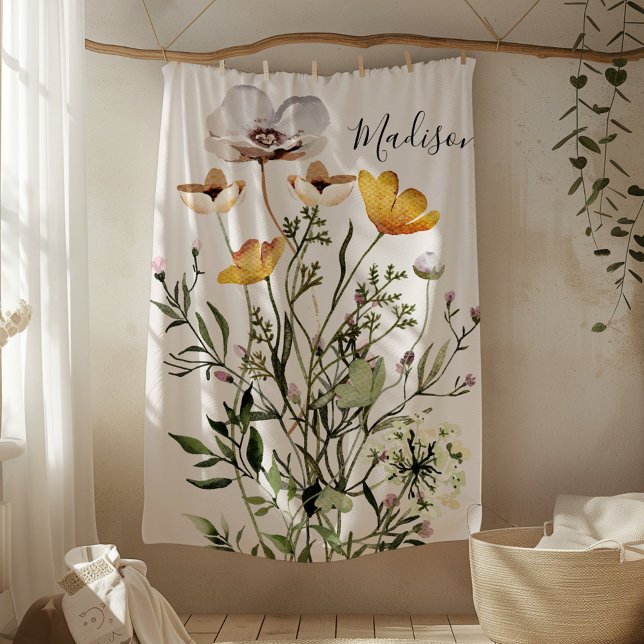 Manta Polar Bouquet Monogram Dried Wildflower (In situ)