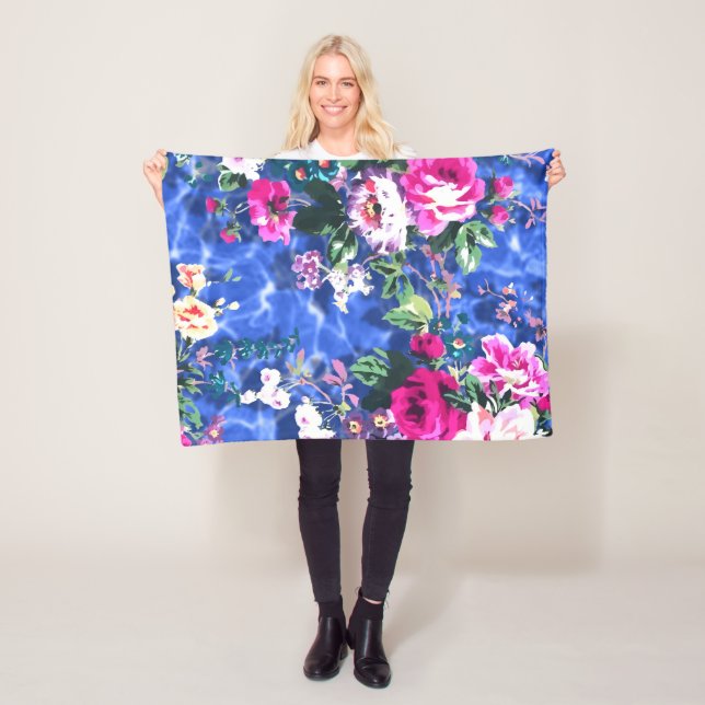 Manta Polar Bouquets con rosas (In situ)