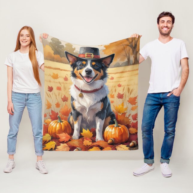 Manta Polar Bovino australiano en otoño deja el día de Acción  (In situ)