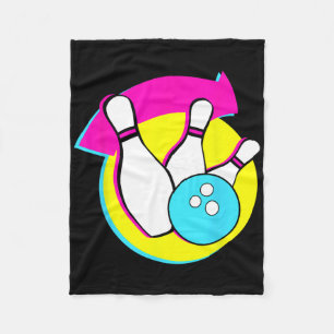 Manta Polar Bowling Fiesta Gracioso Retro Bowler