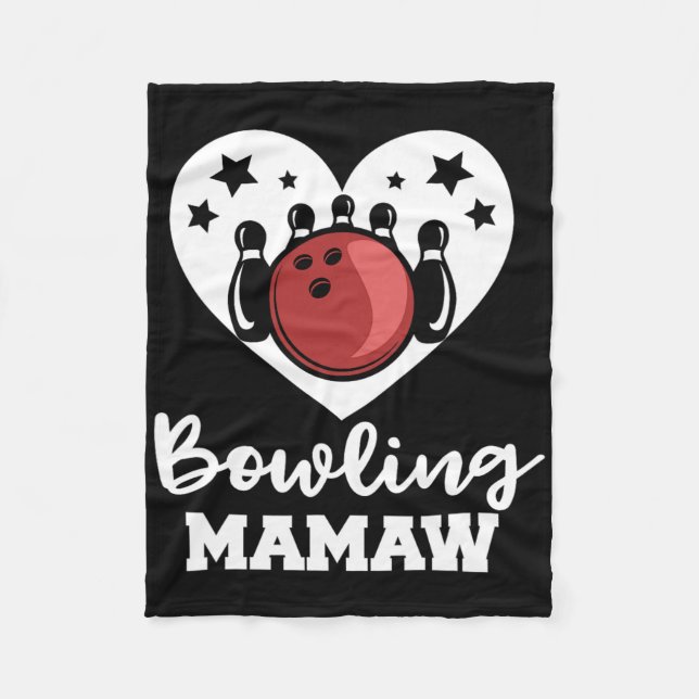 Manta Polar Bowling Mamaw Heart Funny Bowler Mamaw (Anverso)