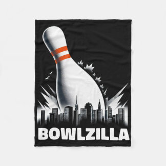 Manta Polar Bowlzilla Destruye Ciudad Diez Pines Hombres Graci