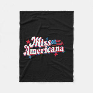 Manta Polar Box America 4 De Julio Miss Americana Retro