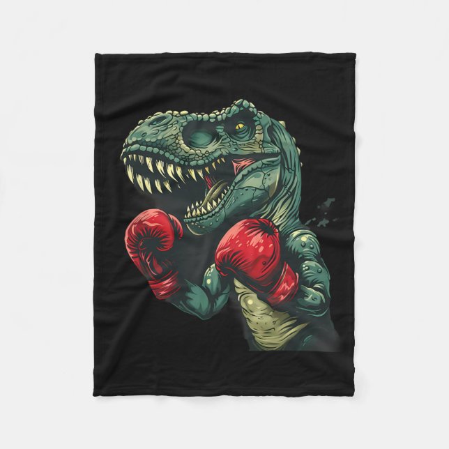 Manta Polar Boxeador de Dinosaurio Boxeo Dinosaurio Kickboxing (Anverso)
