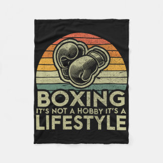 Manta Polar Boxeador estilo de vida de boxeo retro