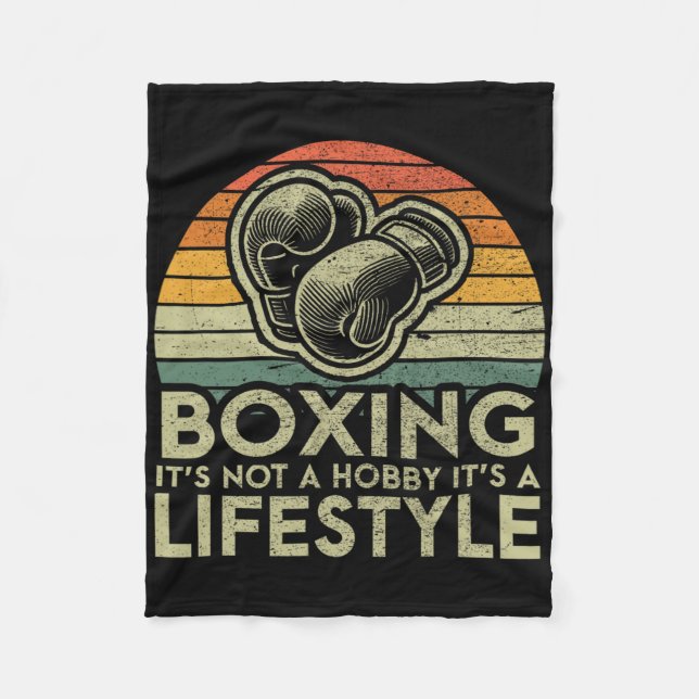 Manta Polar Boxeador estilo de vida de boxeo retro (Anverso)
