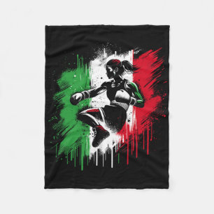 Manta Polar Boxeadora italiana - Chica de kickboxing de Italia